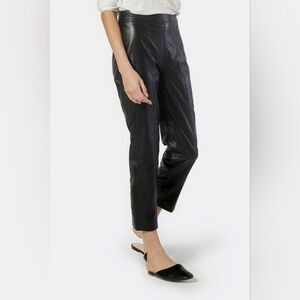✨ STUNNING Joie Bianca Vegan Leather Cropped Pants – Caviar Black Size 12 ✨